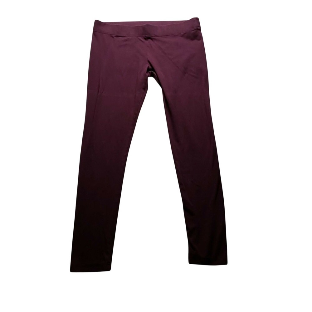 Aeropostale Leggings Womens XL Purple Solid Ankle Elastic Waist Stretch Knit